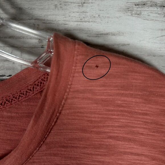 Anthropologie Akemi + Kin Women's Blouse Salmon Cascade Ruffle Hem Top S - Picture 6 of 6